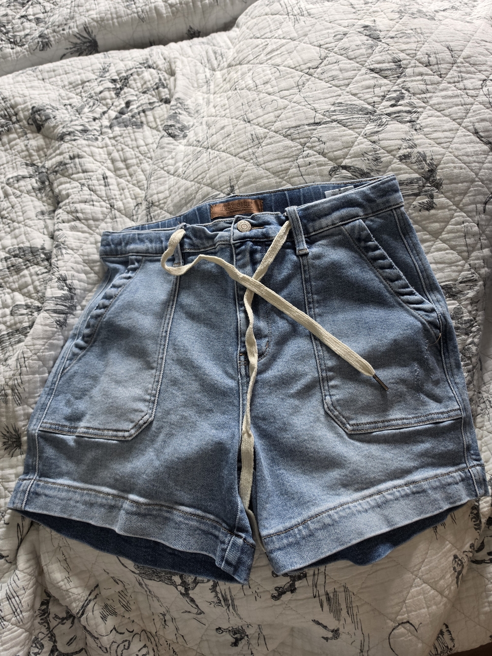 Judy Blue Light Blue Denim Drawstring Women’s Shorts